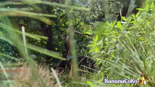 BananaCoko a szabadba baszik